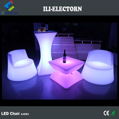 100% PE Plastic recargable RGB iluminado led caballo de mar silla de cubierta brillante