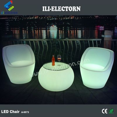 Muti-color brillante portable recargable iluminado LED silla de fiesta