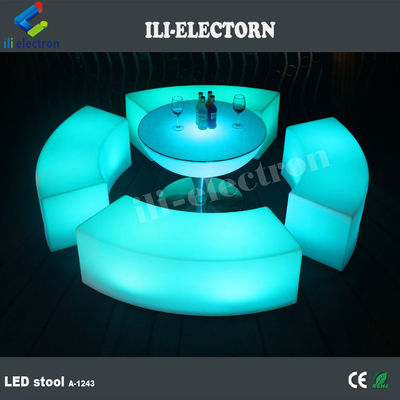 Muebles al aire libre iluminados silla curva de serpiente brillante