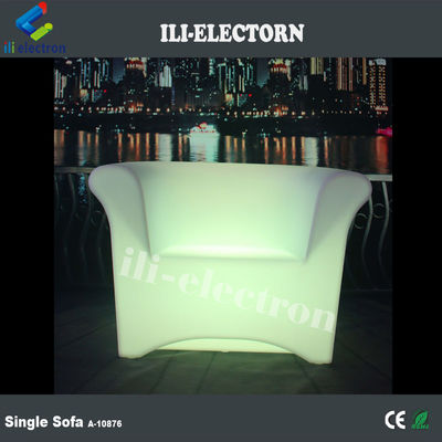 Sofá de plástico con LED sofá de salón para alquiler