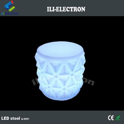 Muebles de plástico con luz LED, sillas para jardín de infantes.