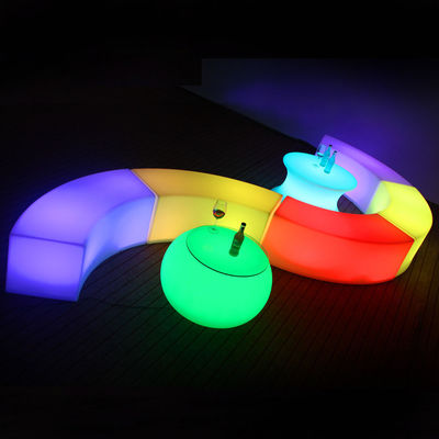control remoto de plástico transparente LED luces mágicas asiento de taburete