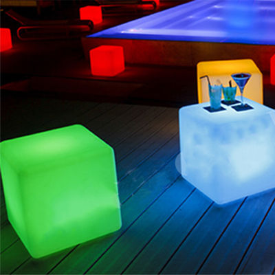 Cubo LED de plástico PE para iluminar 3D