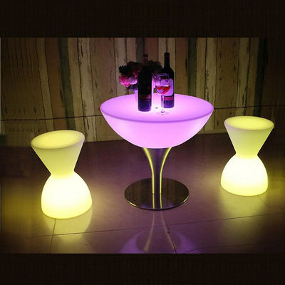 Con control remoto, taburetes de bar de plástico con LED