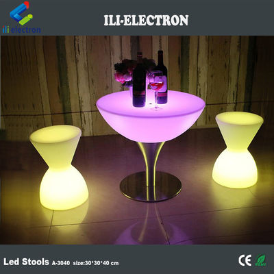 Con control remoto, taburetes de bar de plástico con LED