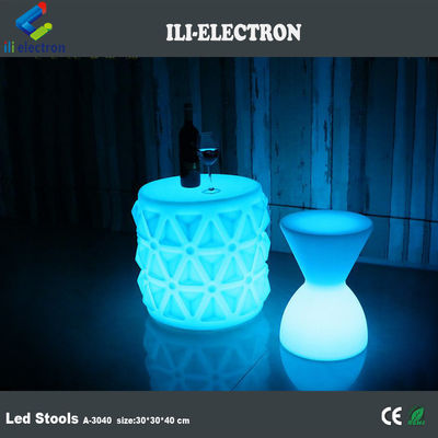 Con control remoto, taburetes de bar de plástico con LED