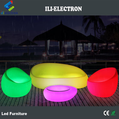 Silla de mesa de té de plástico de color cambiante a prueba de agua