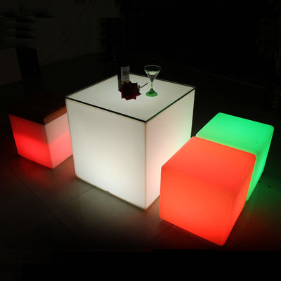 Materiales PE, silla de cubo iluminada, silla de cubo LED exterior iluminada