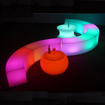 Muebles de bar con LED curvado para jardín exterior