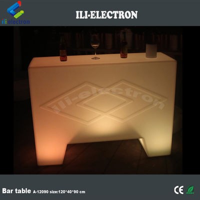 iluminación elegante pequeña mesa de bar portátil para uso al aire libre