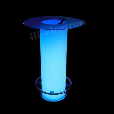 de plástico Iluminado LED Cubo de hielo Mesa w/vidrio para el club nocturno