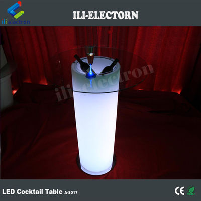 de plástico Iluminado LED Cubo de hielo Mesa w/vidrio para el club nocturno