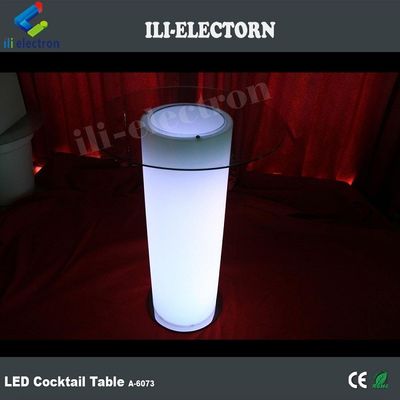 de plástico Iluminado LED Cubo de hielo Mesa w/vidrio para el club nocturno