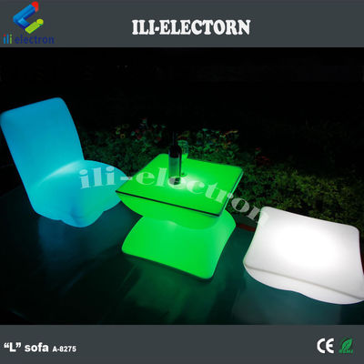 Muebles LED de plástico PE, mesas de cóctel 16 de color cambiante