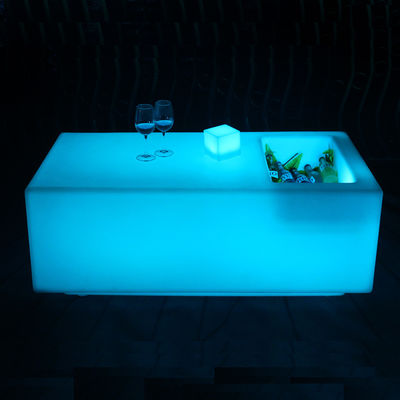 Cubo de hielo exterior iluminado de mesa de cambio de color resistente al agua