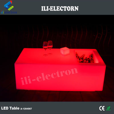Cubo de hielo exterior iluminado de mesa de cambio de color resistente al agua