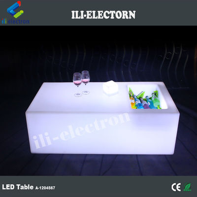 Cubo de hielo exterior iluminado de mesa de cambio de color resistente al agua