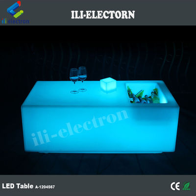 Cubo de hielo exterior iluminado de mesa de cambio de color resistente al agua