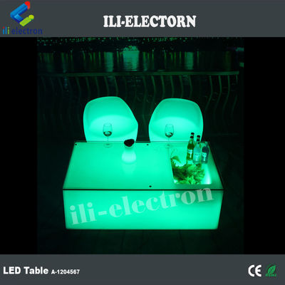 Cubo de hielo exterior iluminado de mesa de cambio de color resistente al agua