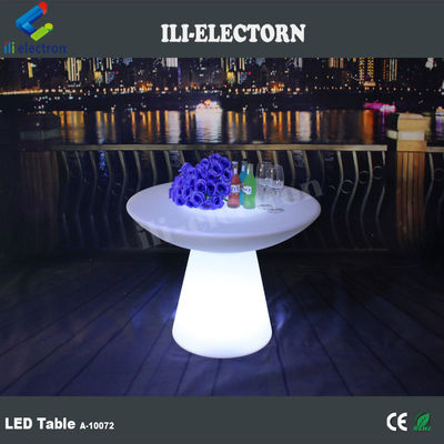 Luminosa mesa de comedor de plástico recargable LED