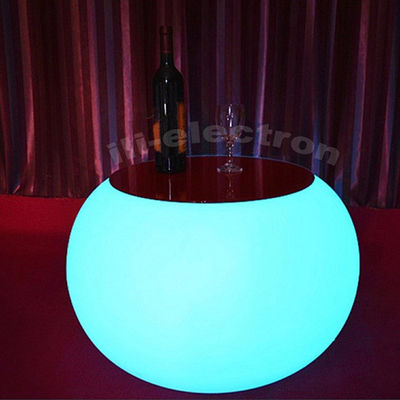 Recargable LED Muebles redondos Mesa de café para jardín