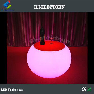 Recargable LED Muebles redondos Mesa de café para jardín