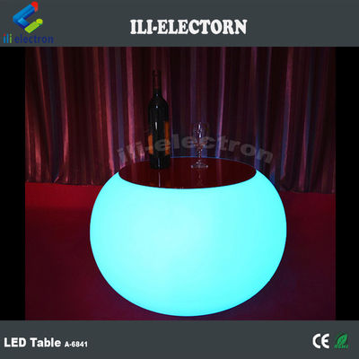 Recargable LED Muebles redondos Mesa de café para jardín
