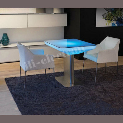 mesa de barras de plástico de luz led recargable para uso en interiores o exteriores