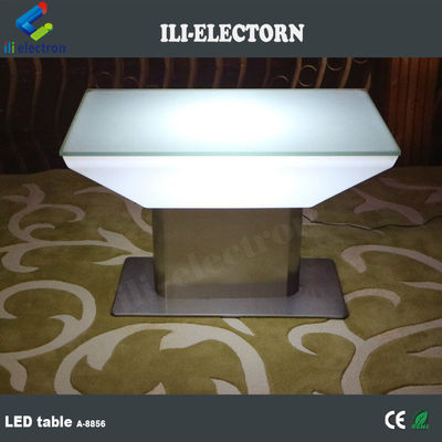 mesa de barras de plástico de luz led recargable para uso en interiores o exteriores