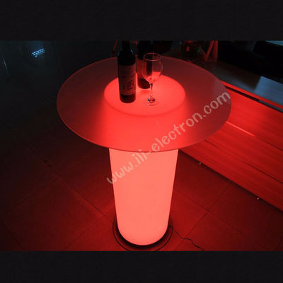 mesa de vidrio de mesa de bar iluminada led mesa de cócteles