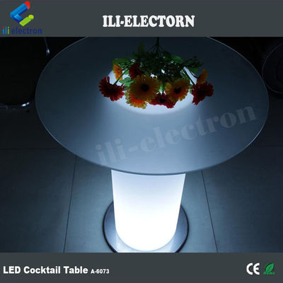 mesa de vidrio de mesa de bar iluminada led mesa de cócteles