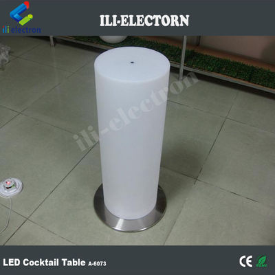 mesa de vidrio de mesa de bar iluminada led mesa de cócteles