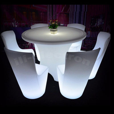 Restaurante redondo moderno iluminado con LED Mesa de cena