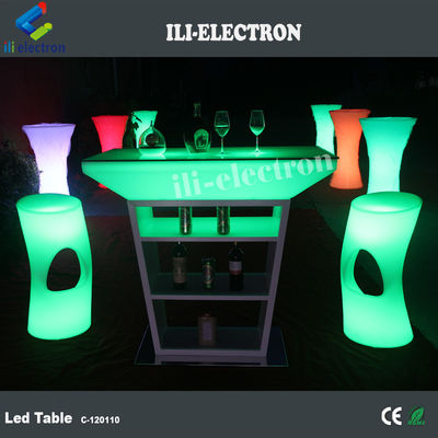 Muebles de plástico LED, mesa de bar para eventos.