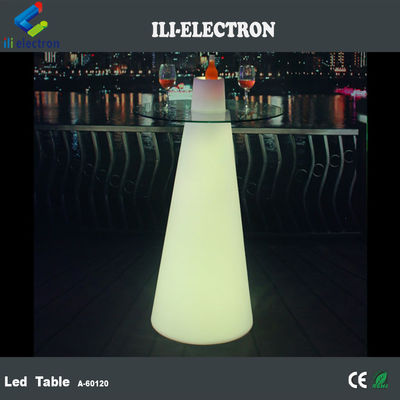 Mesa de bar con LED de cambio de color RGB, mesa de cóctel moderna brillante