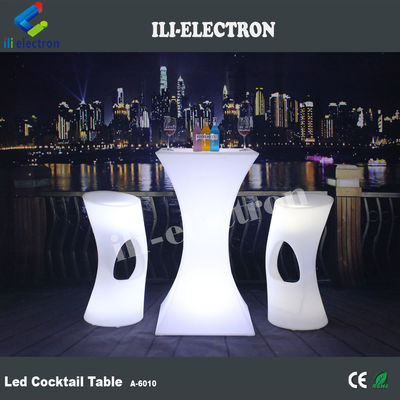 Muebles LED recargables para exteriores Mesa de café de vidrio