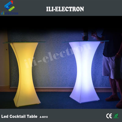 Muebles LED recargables para exteriores Mesa de café de vidrio