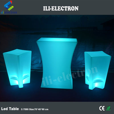 Muebles de mesa de bar con luz LED a prueba de agua