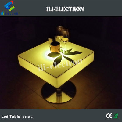 Commercial Plaza LED ilumina las mesas de cóctel recargable con acero inoxidable