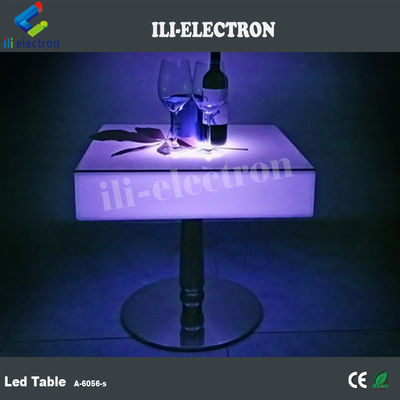Commercial Plaza LED ilumina las mesas de cóctel recargable con acero inoxidable