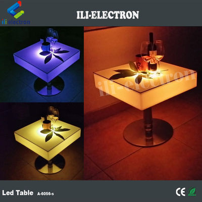 Commercial Plaza LED ilumina las mesas de cóctel recargable con acero inoxidable