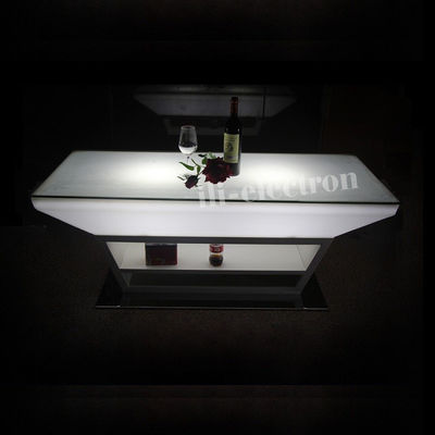 Mesa de bar/salón/sala de estar de plástico PE con LED