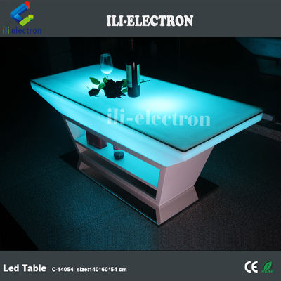 Mesa de bar/salón/sala de estar de plástico PE con LED