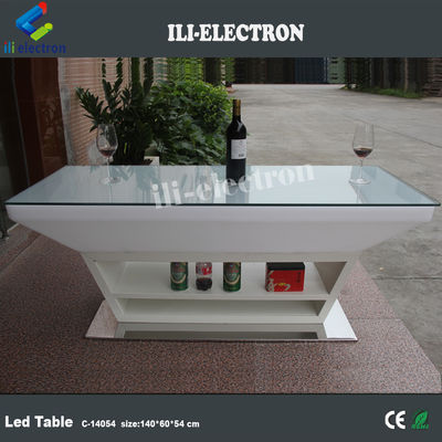 Mesa de bar/salón/sala de estar de plástico PE con LED