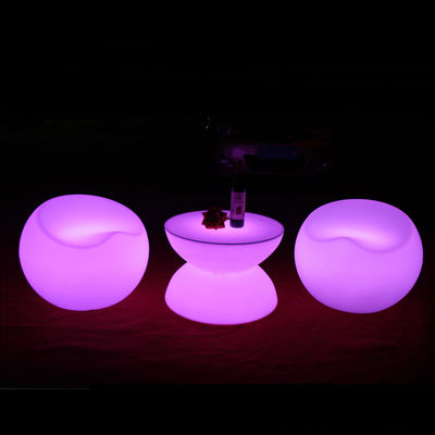 Mesa y silla con mando a distancia LED de plástico PE RGB