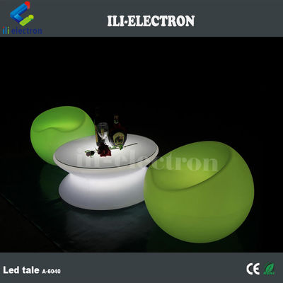 Mesa y silla con mando a distancia LED de plástico PE RGB