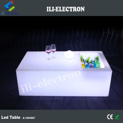 Tabla de bar sin cables única de plástico PE con cubo de hielo/tanque de enfriamiento