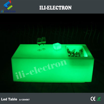 Tabla de bar sin cables única de plástico PE con cubo de hielo/tanque de enfriamiento