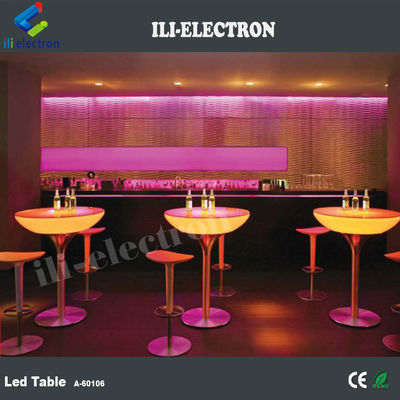 Venta en caliente de fábrica oferta directa de moldeo rotativo de plástico LED mesa de barras con acero inoxidable