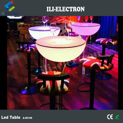 Venta en caliente de fábrica oferta directa de moldeo rotativo de plástico LED mesa de barras con acero inoxidable